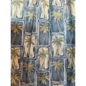 Bishop‎ Street Vintage Cotton Hawaiian Shirt Tunic 2XL Blues/greens Palm Trees